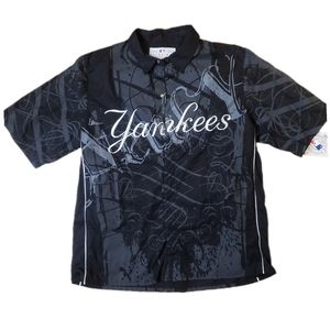 65% Cotton MLB New York Yankees Snap Button Shirt (XL)
